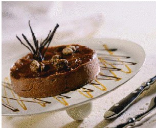 La tarte au chocolat et Pineau des Charentes