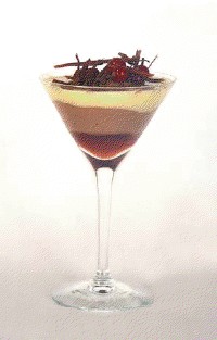 Marquise au chocolat et gelée de Pineau des Charentes
