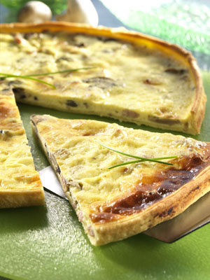 La Quiche et fromage blanc en faisselle