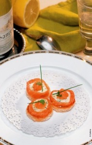 Canapés de saumon à la Chavignolaise