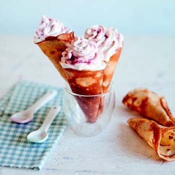 SPECIAL Chandeleur: Cornets de crêpes & chantilly à la Confiture de Framboises