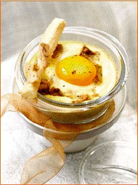 Oeufs cocotte au foie gras