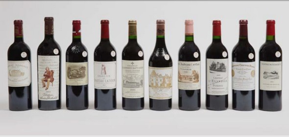 Vente aux enchères de grands crus classés de l’Hôtel de Crillon