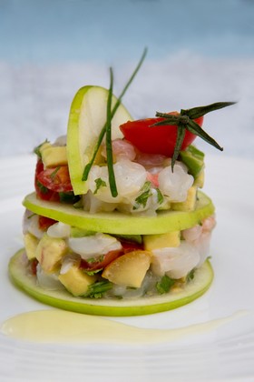 Tartare de langoustines pomme et avocat