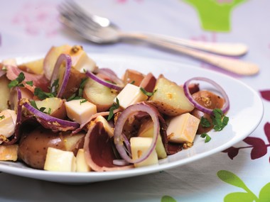 Salade de pommes de terre, Reblochon et magret de canard