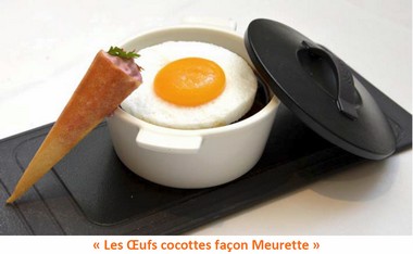 Oeufs cocottes façon meurette