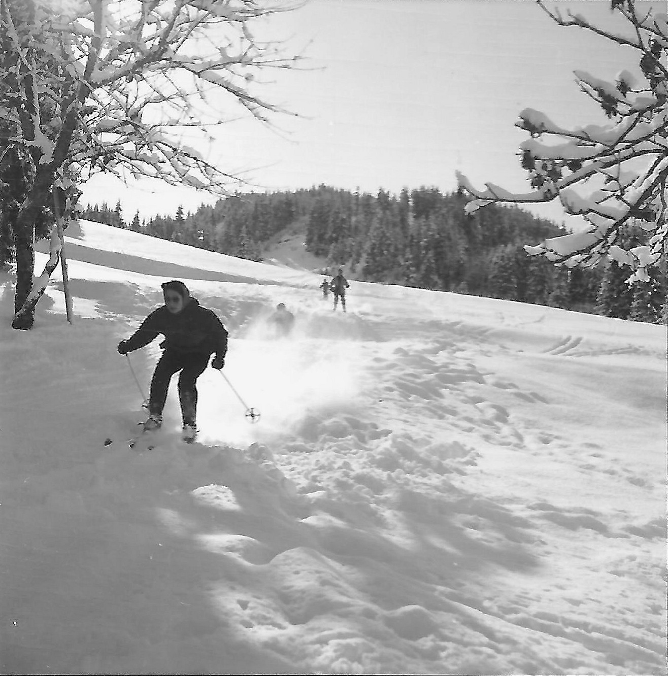 sur la piste B du Pleney en 1958