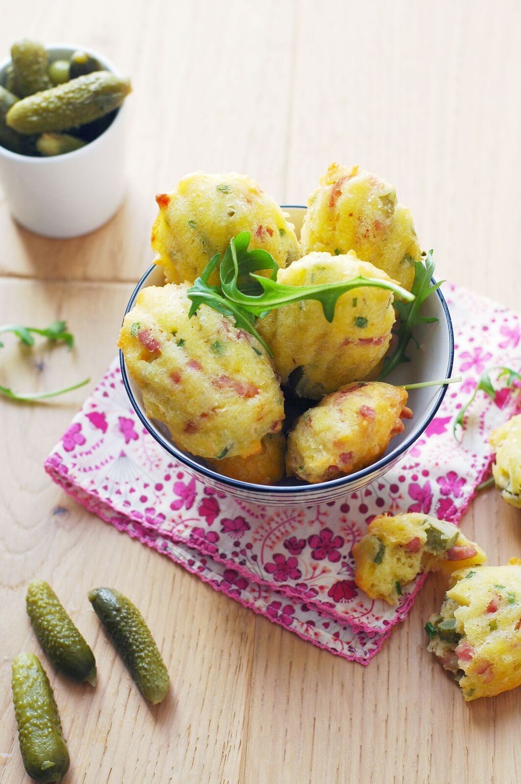 Madeleines aperitives aux lardons et cornichons_Petits Cornichons Français_Le Jardin d'Orante