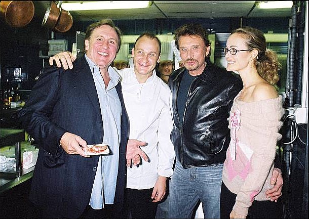 Johnny avec Gérard Depardieu