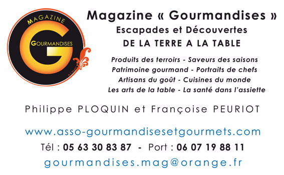 carte visite magazine gourmandises