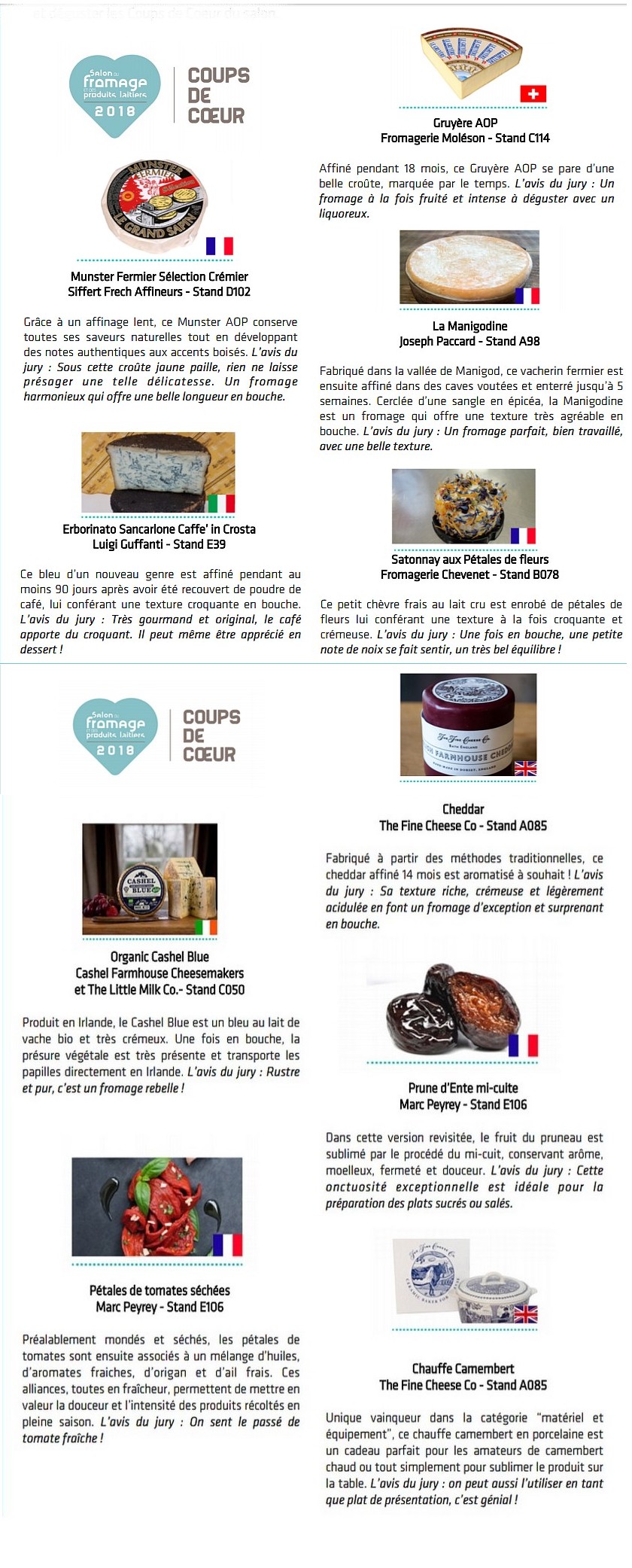 coups de coeur fromages