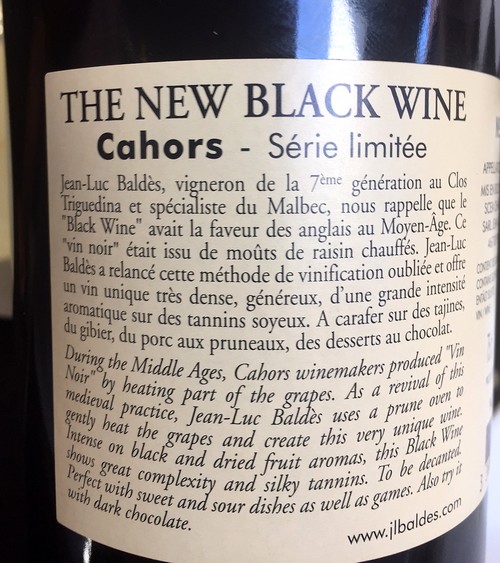 etiquette new black wine