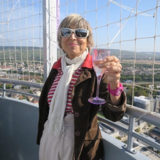 Geneviève en ballon au dessus d'Epernay ©Frédé Lebel