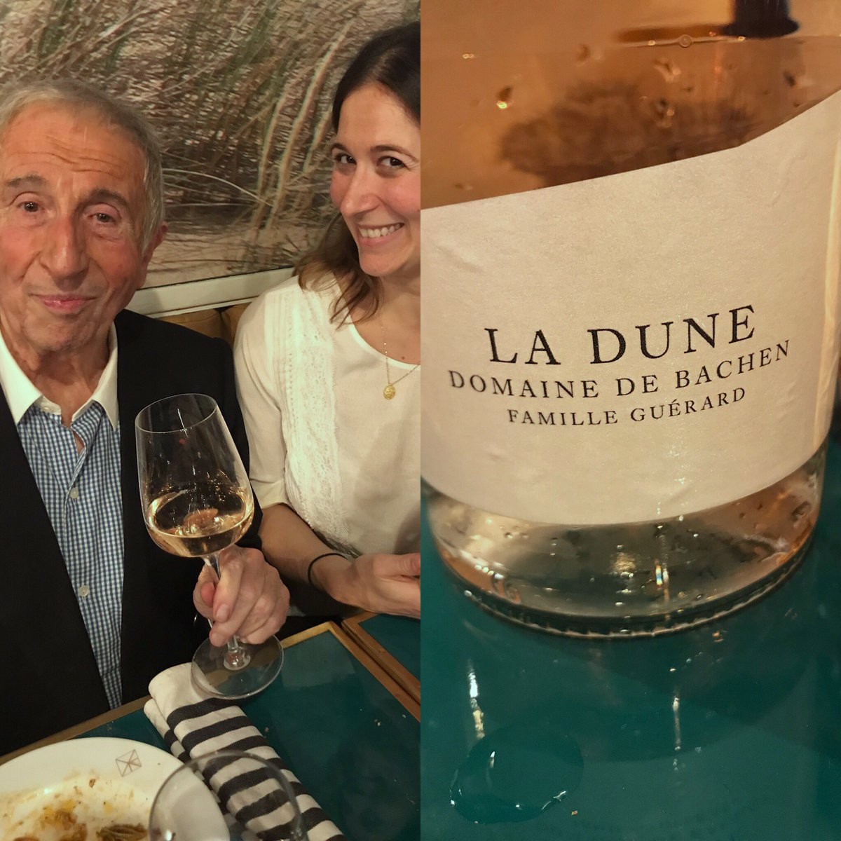 Michel Guérard et sa fille Eléonore heureux avec leur nouveau rosé La Dune fait en complicité avec OsminCie ©DR