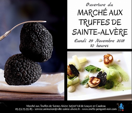 affiche Ouverture Marché aux Truffes Ste Alvère