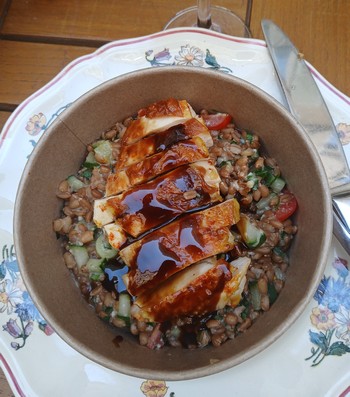 plat principal volailles et rizotto ©DR