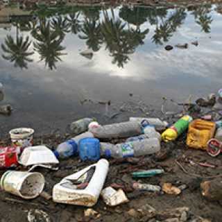 According to the world bank in a preliminary report findings on poverty calculates the poverty line at 0.88 cents a day whilst 49.9% people live below poverty line in Timor-Leste. Most waste is dumped directly onto pavements and garbage are seldom collected. Rivers filled wih plastic will spill the waste near and into the sea. Photo by Martine Perret/UNMIT 3 December 2008