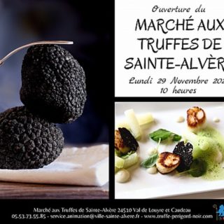 affiche Ouverture Marché aux Truffes Ste Alvère